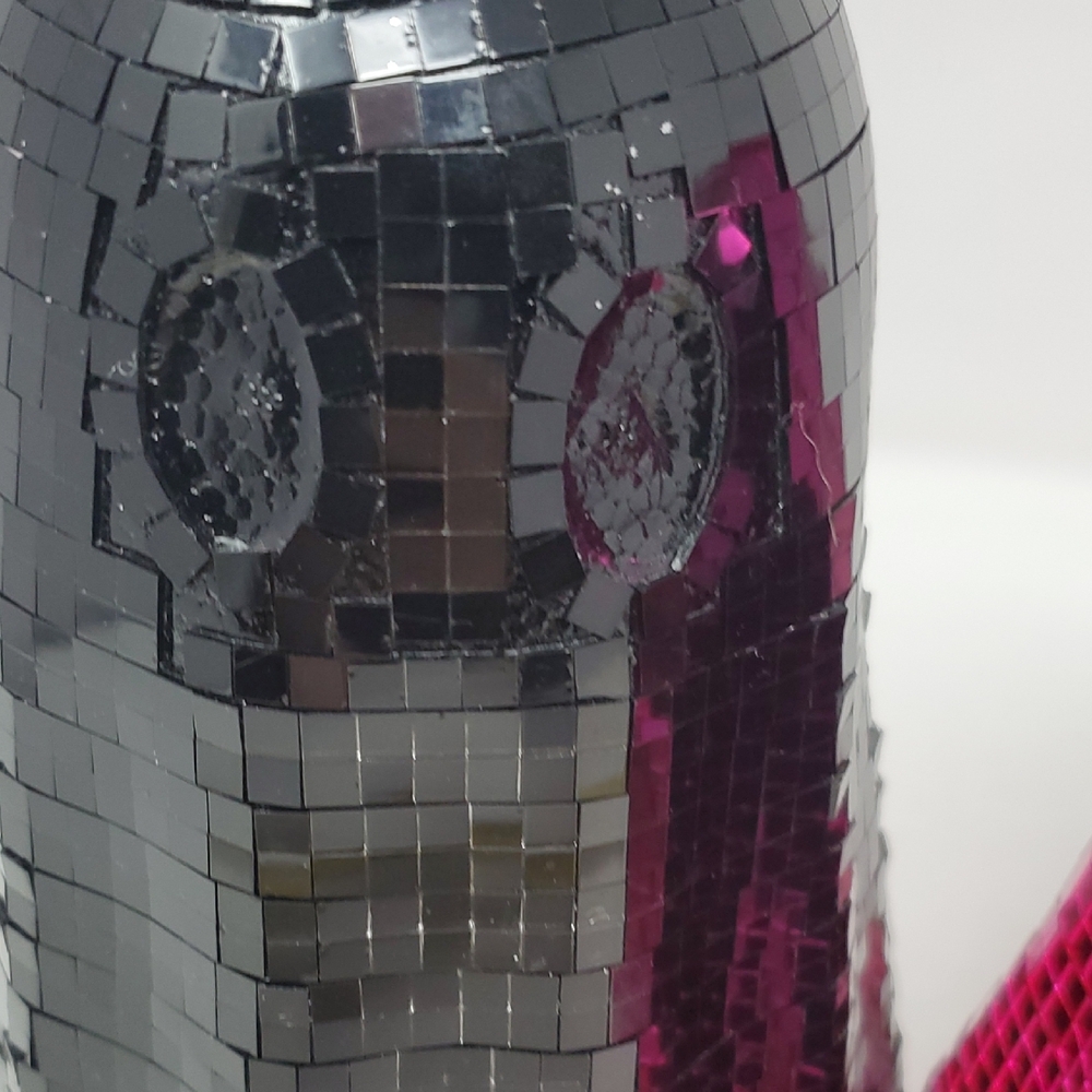 Ashland Mosaic Ghost Decor in Black and Pink - Picture 9 of 10